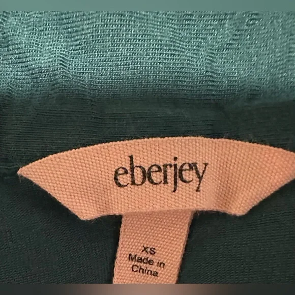 Eberjey Green Tencel Modal Long Sleeve Sleep Shirt - Picture 7 of 16